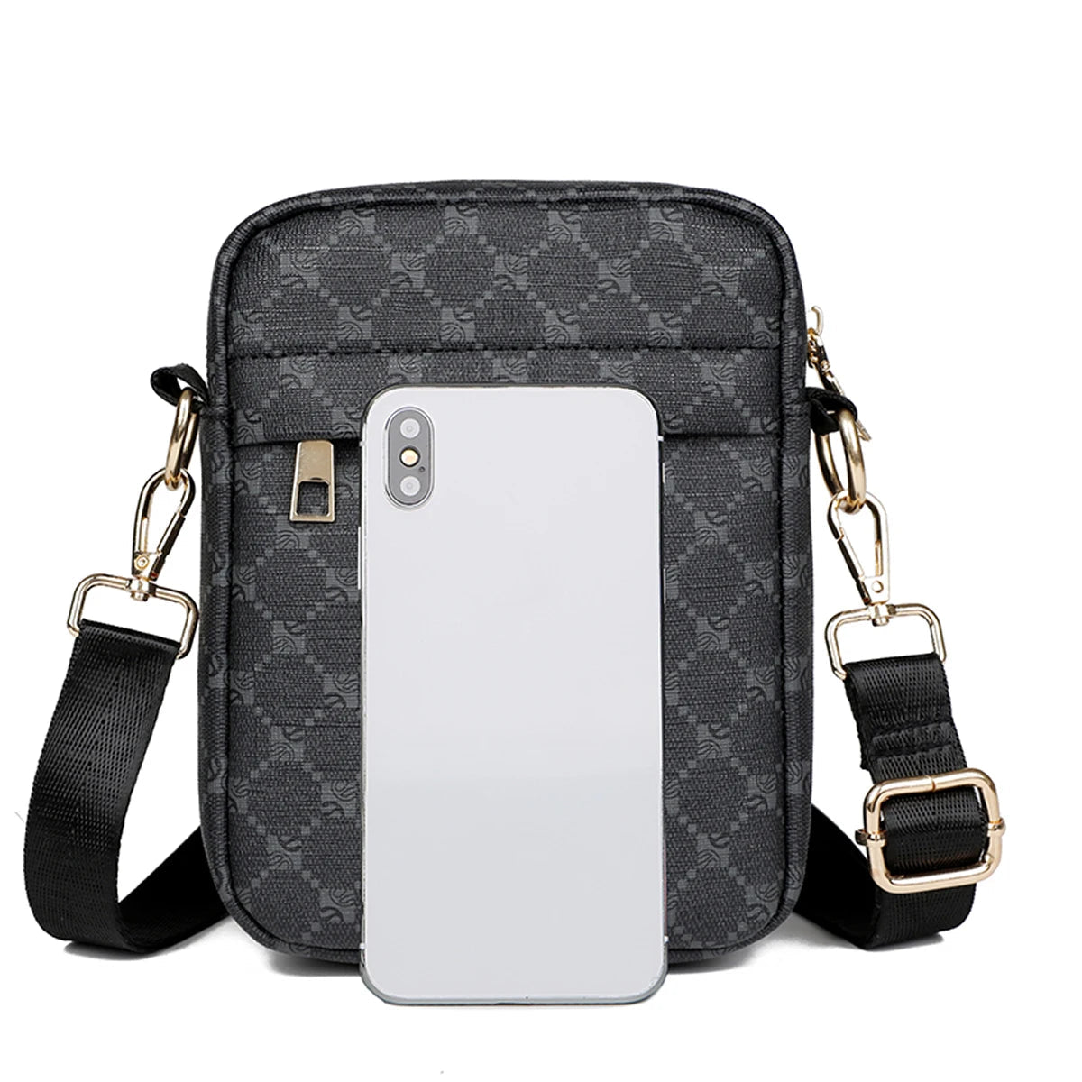1Pcs Fashionable Multi-function Small Bag Mobile Phone Bag, Daily Commuting Shoulder Messenger Bag, Small Vertical Square Bag  Bagaj Crown