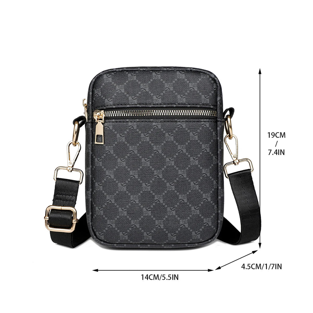 1Pcs Fashionable Multi-function Small Bag Mobile Phone Bag, Daily Commuting Shoulder Messenger Bag, Small Vertical Square Bag  Bagaj Crown