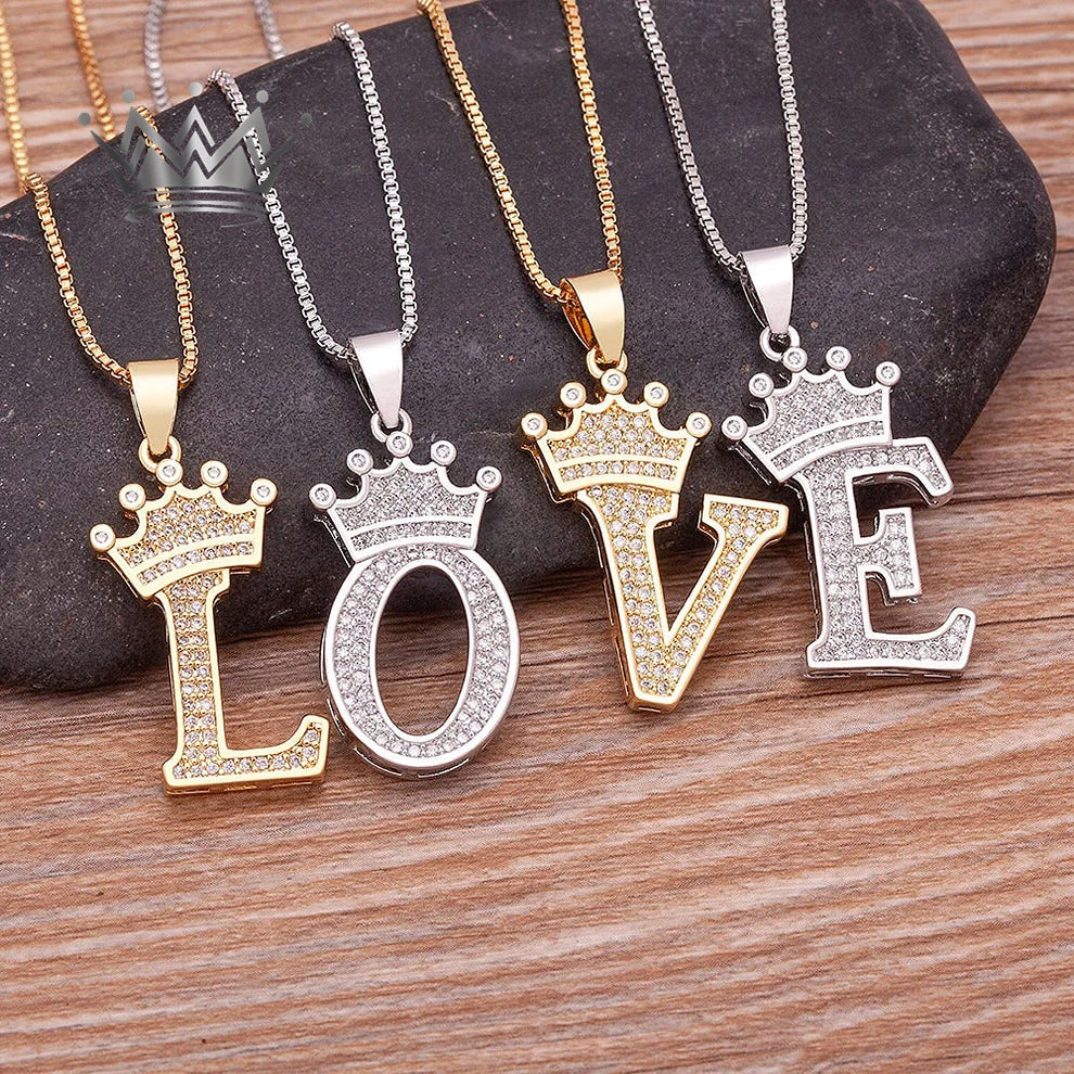 Necklace Letter Cown